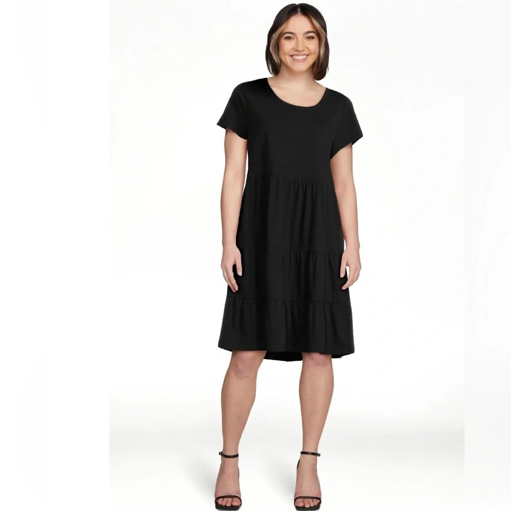 Time and Tru Women's Tiered Knit Dress - Picture 7 of 7